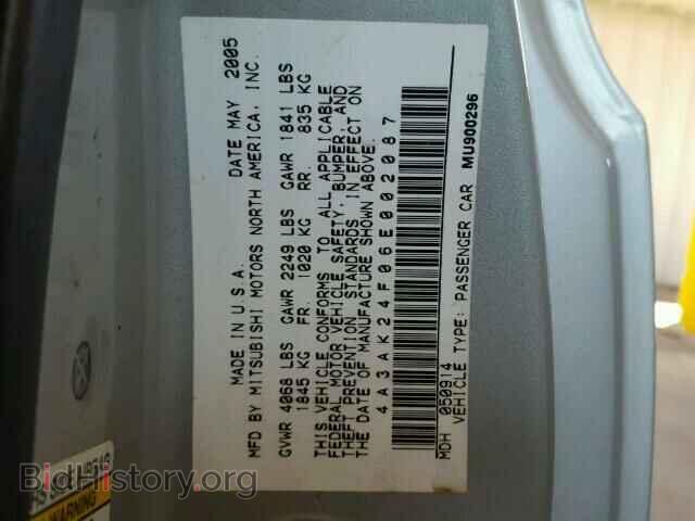 2006 MITSUBISHI ECLIPSE - VIN: 4A3AK24F06E002087 - Photo 10