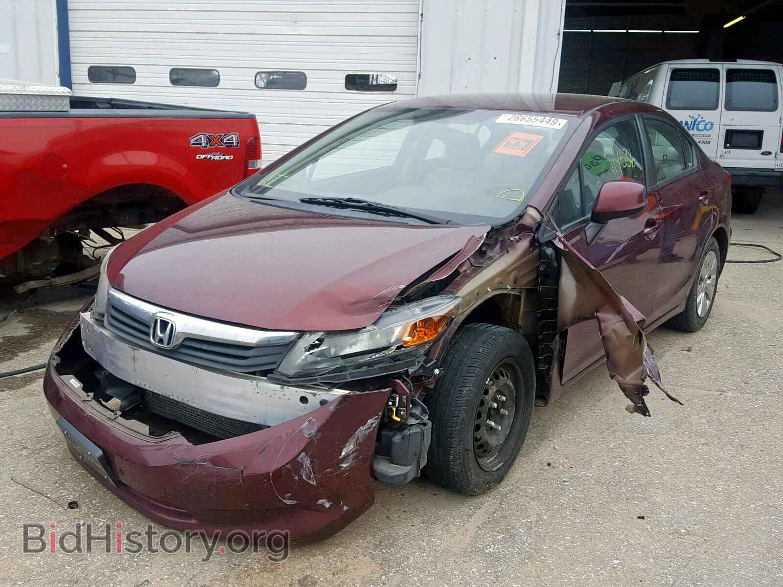2012 HONDA CIVIC LX - VIN: 19XFB2F59CE080428 - Фото 2