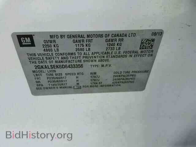 2013 GMC TERRAIN - VIN: 2GKALSEK6D6433356 - Фото 10