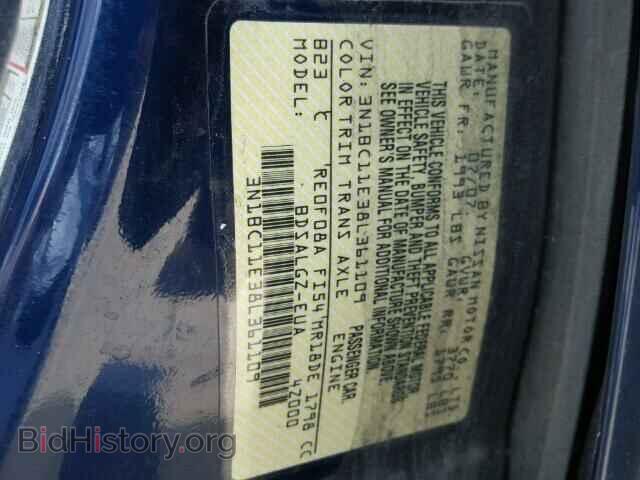 2008 NISSAN VERSA - VIN: 3N1BC11E38L361109 - Фото 10