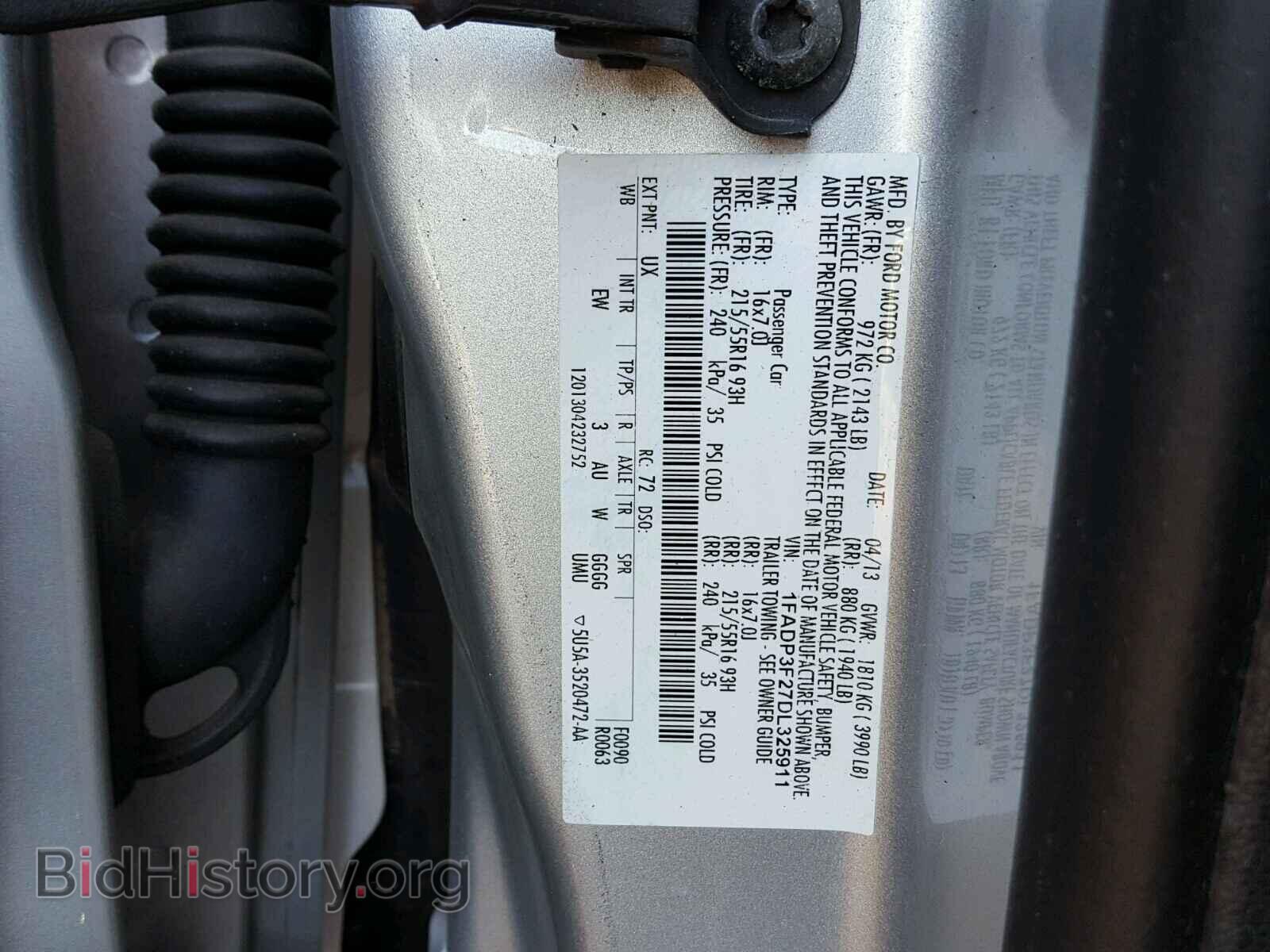 2013 FORD FOCUS - VIN: 1FADP3F27DL325911 - Photo 10