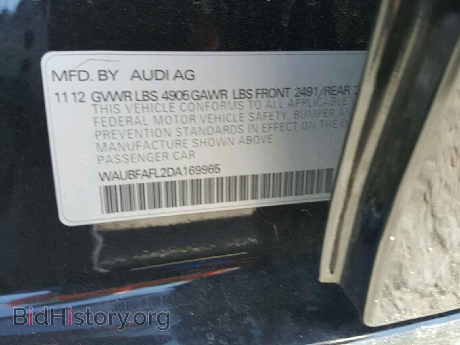 2013 AUDI A4 - VIN: WAUBFAFL2DA169965 - Фото 10