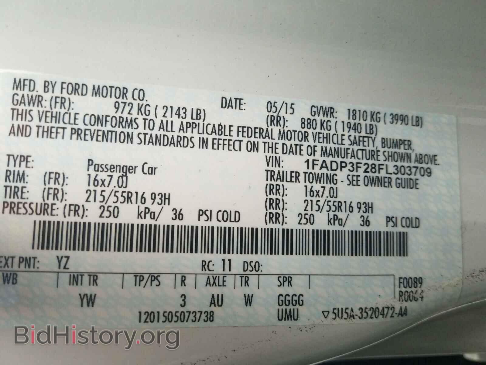 2015 FORD FOCUS SE - VIN: 1FADP3F28FL303709 - Фото 10