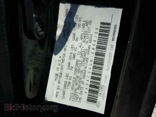 2001 MITSUBISHI ECLIPSE - VIN: 4A3AC34G61E086288 - Photo 10