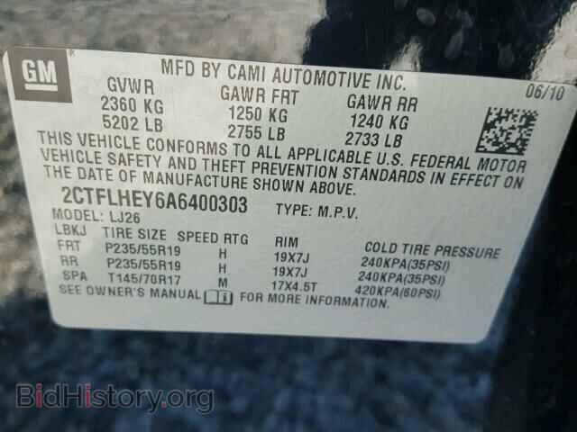 2010 GMC TERRAIN - VIN: 2CTFLHEY6A6400303 - Photo 10