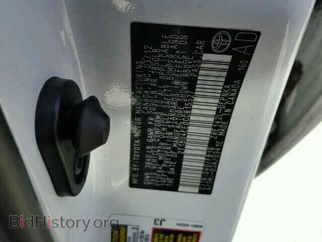 2012 TOYOTA COROLLA - VIN: 2T1BU4EE0CC815527 - Фото 10