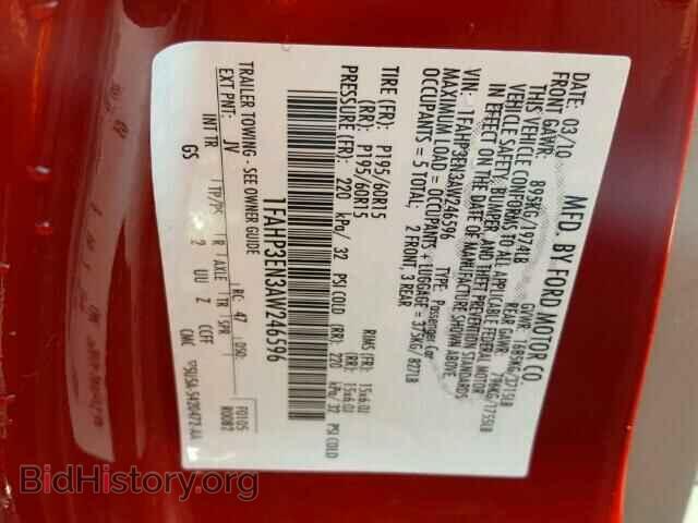 2010 FORD FOCUS - VIN: 1FAHP3EN3AW246596 - Фото 10