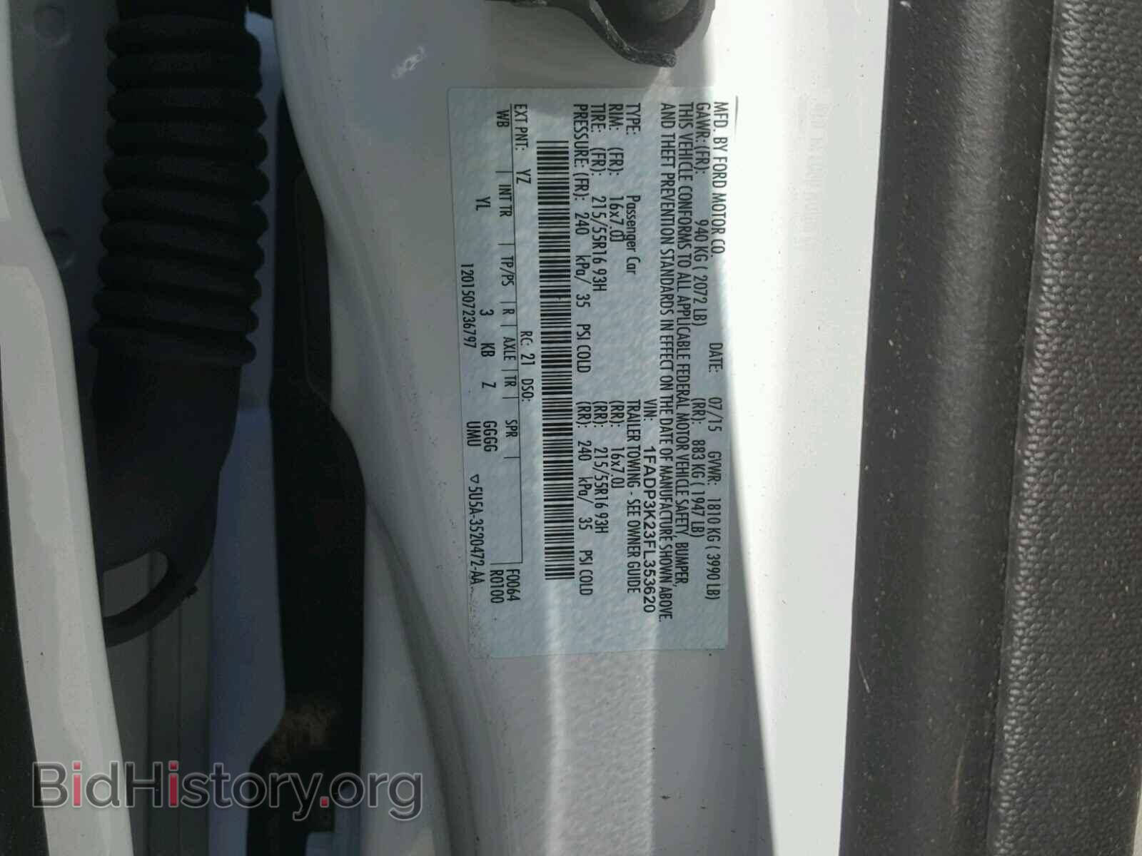 2015 FORD FOCUS - VIN: 1FADP3K23FL353620 - Фото 10