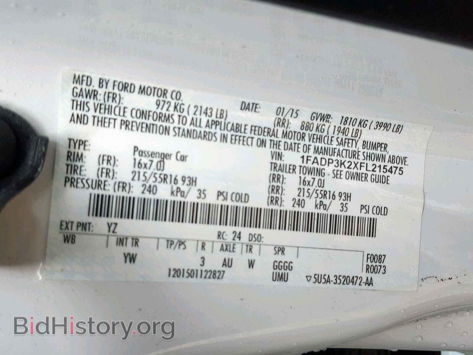 2015 FORD FOCUS SE - VIN: 1FADP3K2XFL215475 - Фото 10