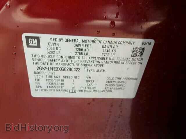 2016 GMC TERRAIN - VIN: 2GKFLNE3XG6280422 - Фото 10
