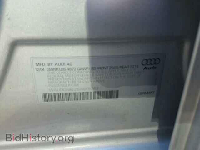 2005 AUDI A4 - VIN: WAUDG68E25A449243 - Фото 10