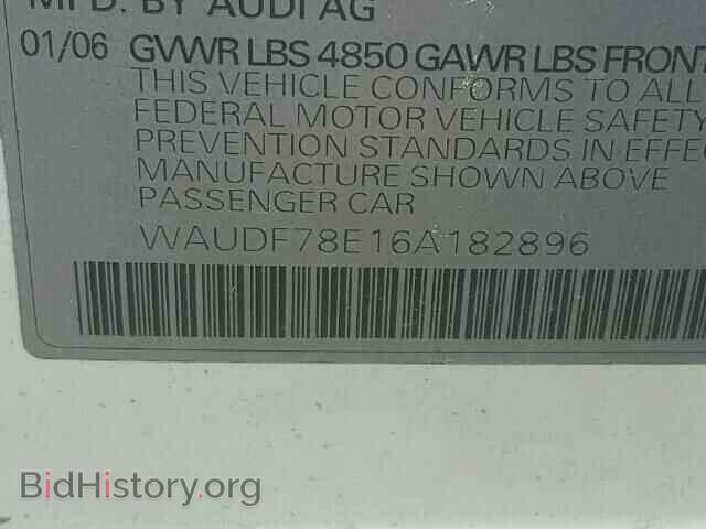 2006 AUDI A4 - VIN: WAUDF78E16A182896 - Photo 10