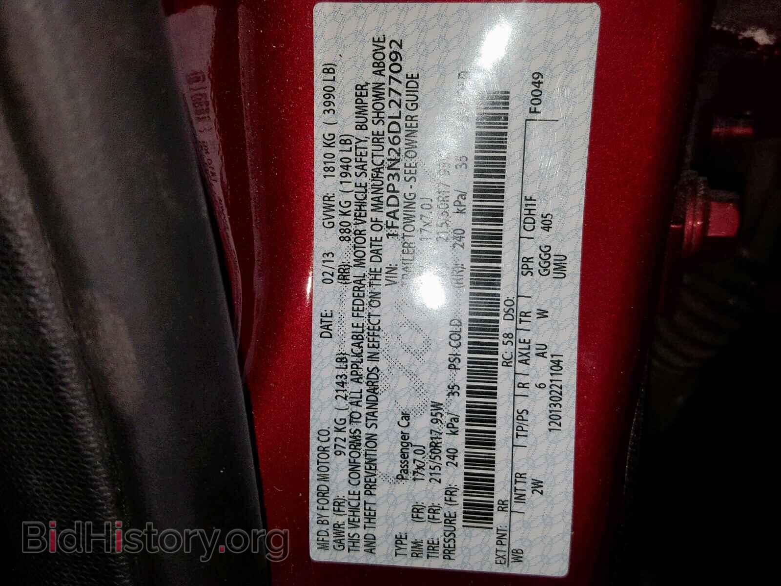 2013 FORD FOCUS - VIN: 1FADP3N26DL277092 - Фото 10