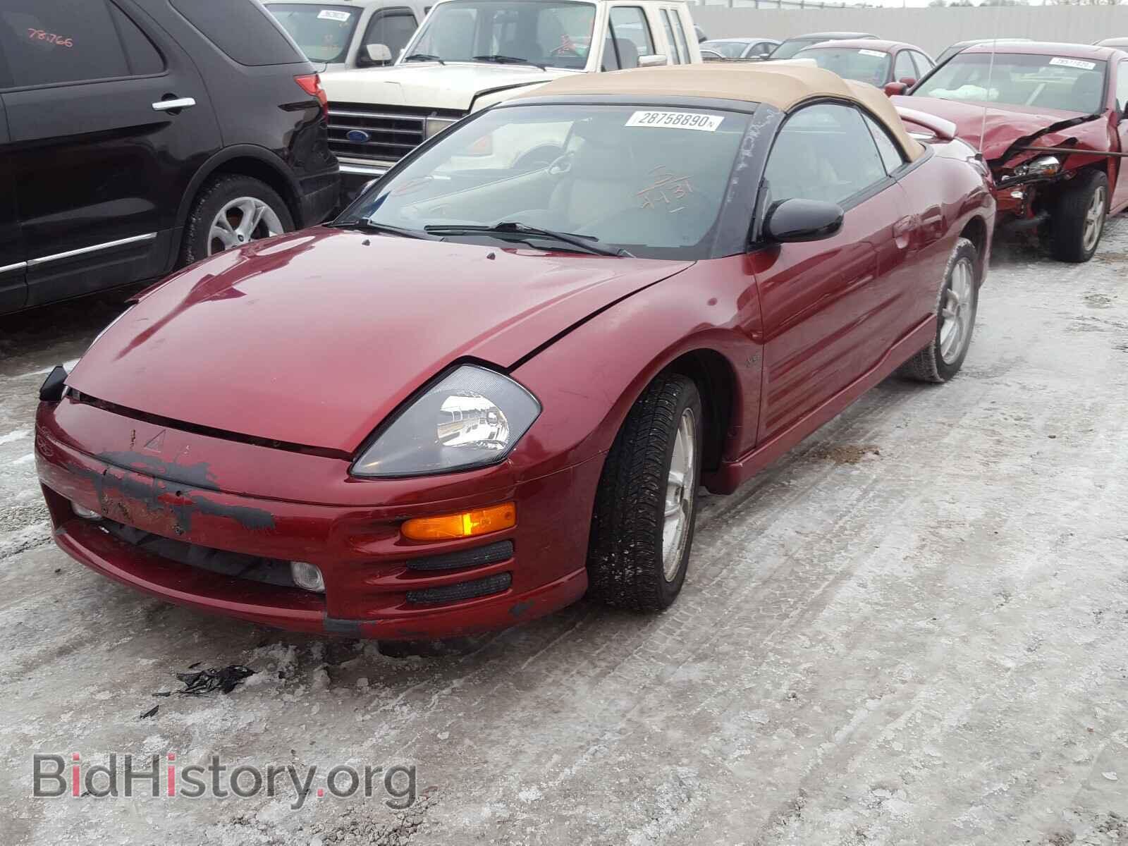 2001 MITSUBISHI ECLIPSE - VIN: 4A3AE55H81E004431 - Фото 2
