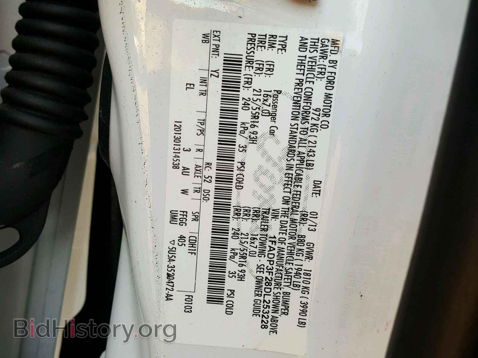 2013 FORD FOCUS - VIN: 1FADP3F28DL253228 - Фото 10