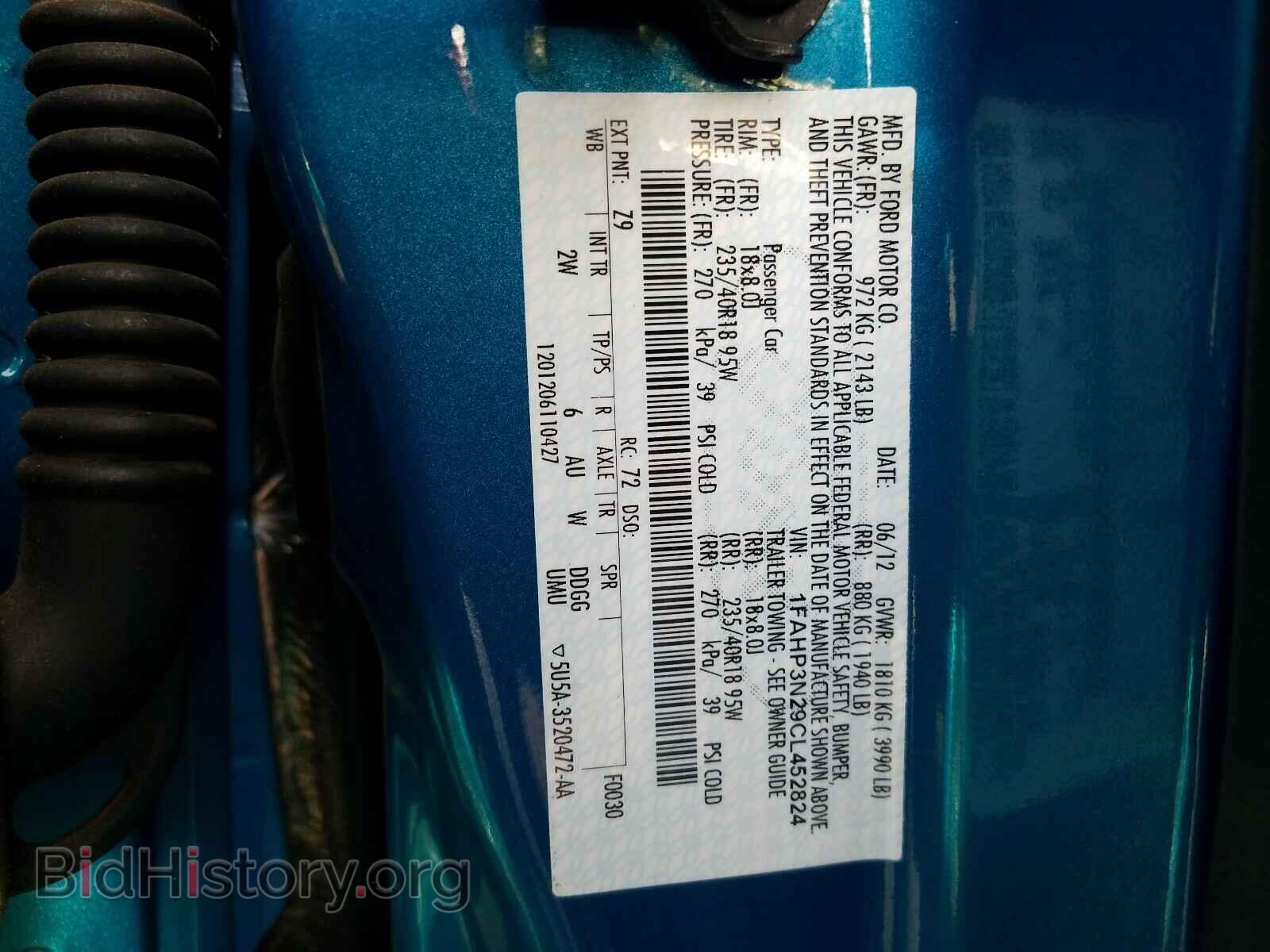 2012 FORD FOCUS - VIN: 1FAHP3N29CL452824 - Photo 10