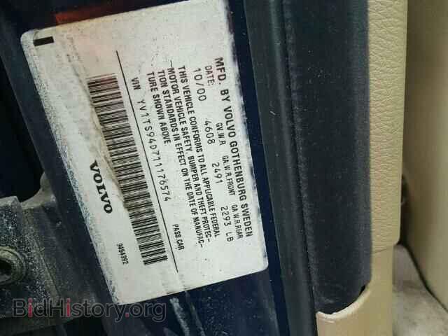 2001 VOLVO S80 - VIN: YV1TS94D711176574 - Фото 10