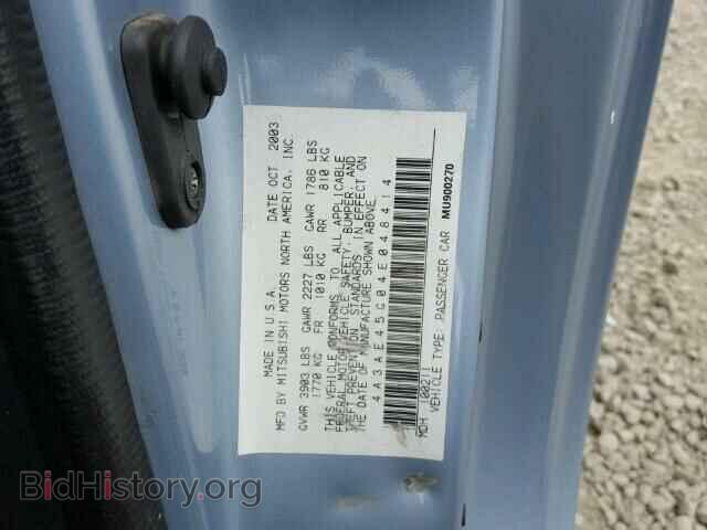 2004 MITSUBISHI ECLIPSE - VIN: 4A3AE45G04E048414 - Фото 10