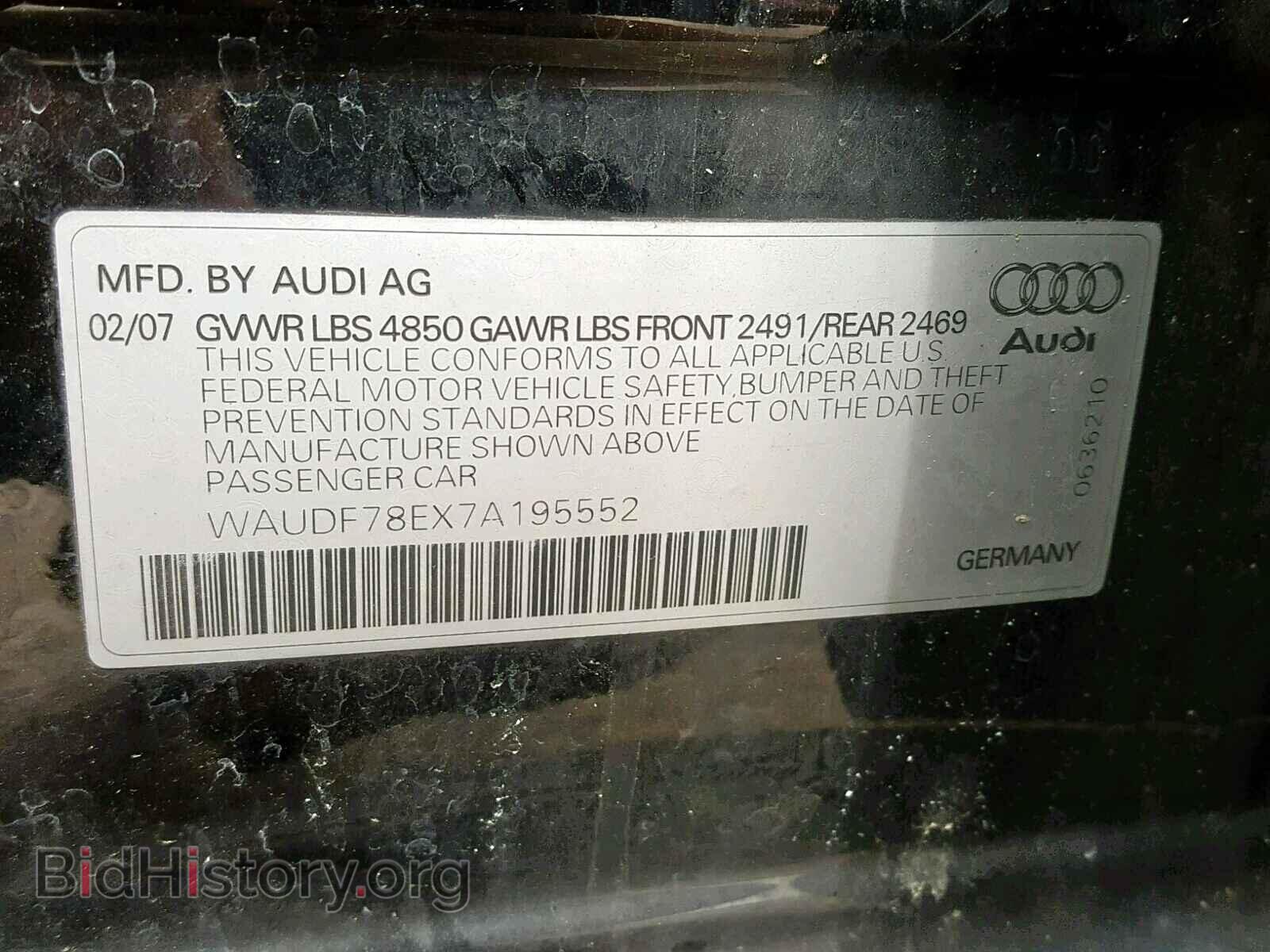 2007 AUDI A4 - VIN: WAUDF78EX7A195552 - Photo 10