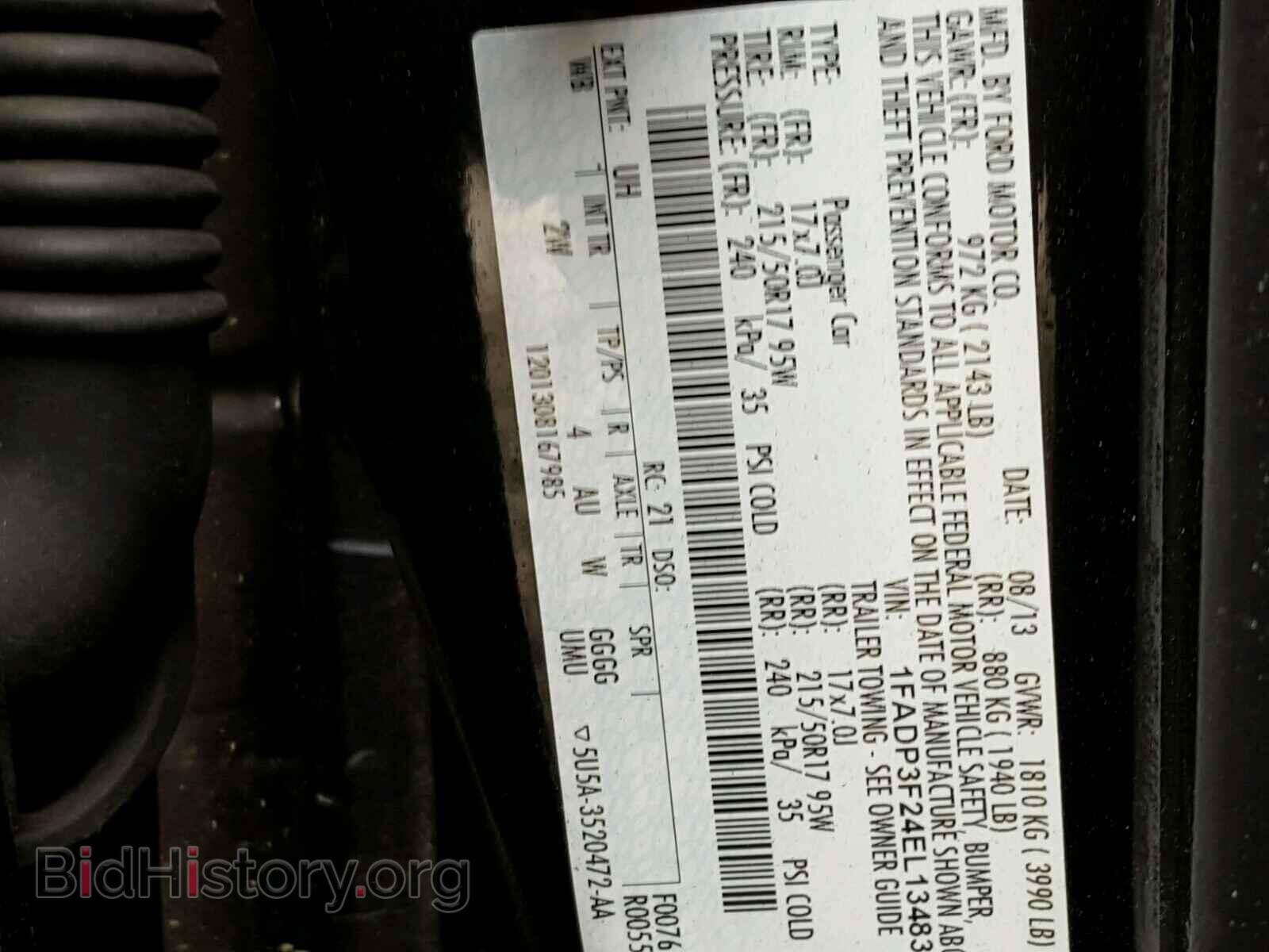 2014 FORD FOCUS - VIN: 1FADP3F24EL134836 - Фото 10