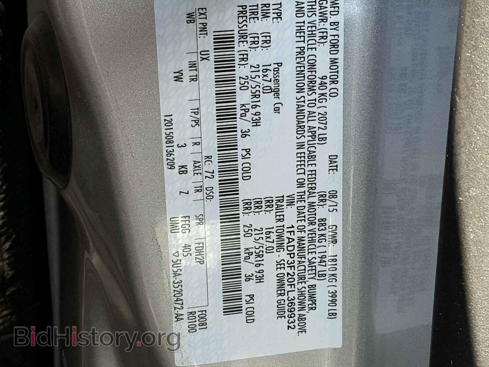 2015 FORD FOCUS - VIN: 1FADP3F20FL369932 - Photo 10