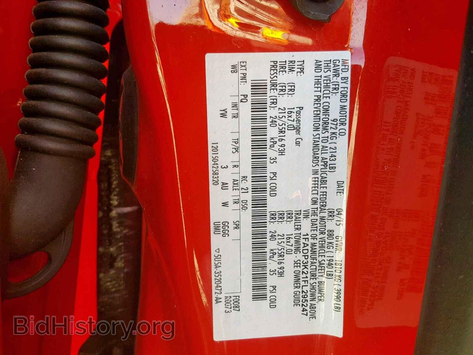 2015 FORD FOCUS SE - VIN: 1FADP3K21FL295247 - Фото 10