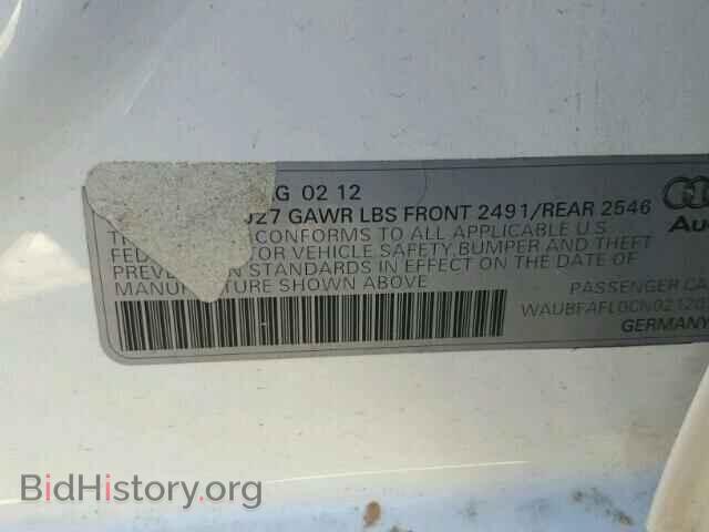 2012 AUDI A4 - VIN: WAUBFAFL0CN021207 - Фото 10