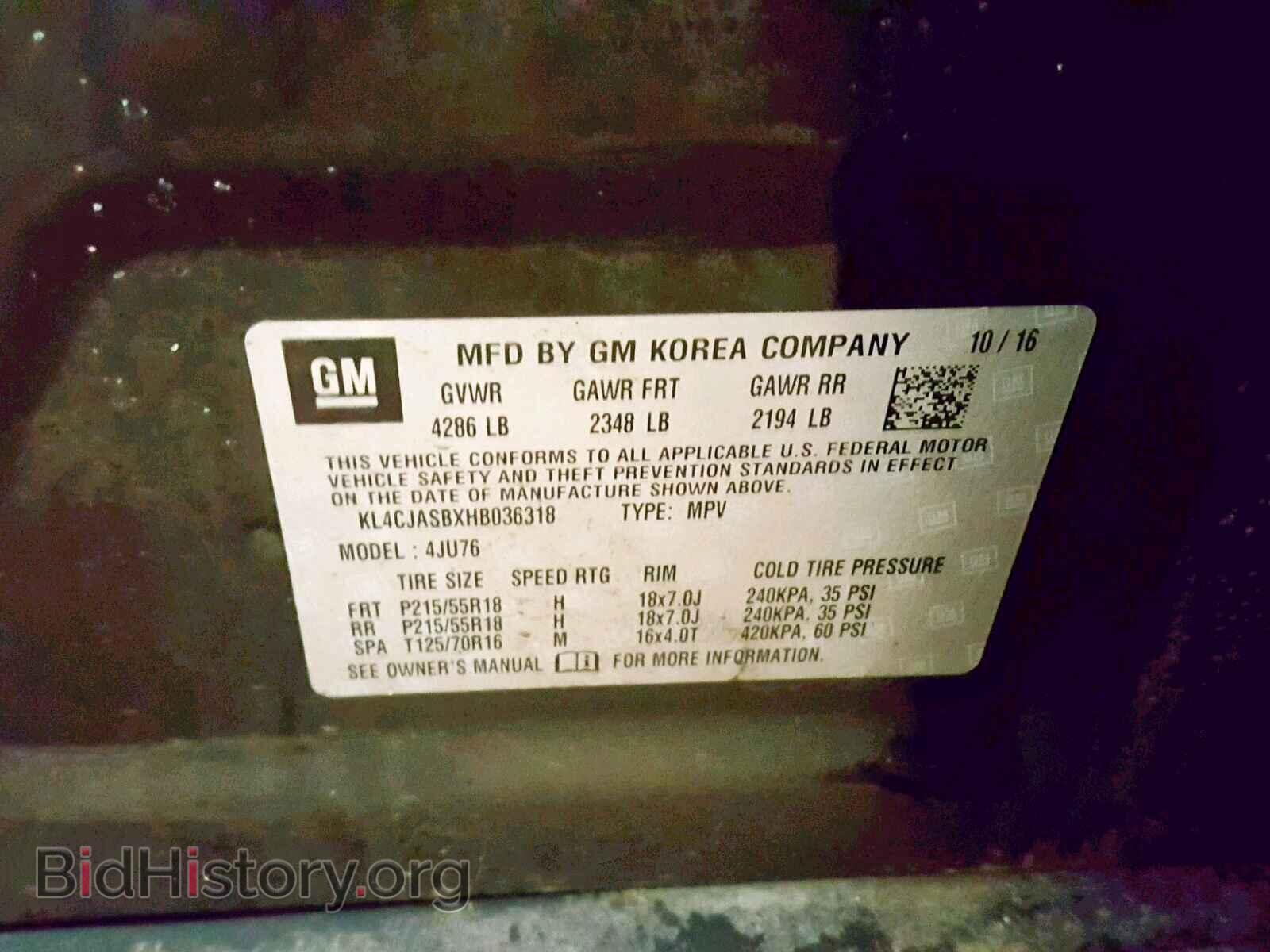 2017 BUICK ENCORE PRE - VIN: KL4CJASBXHB036318 - Фото 10