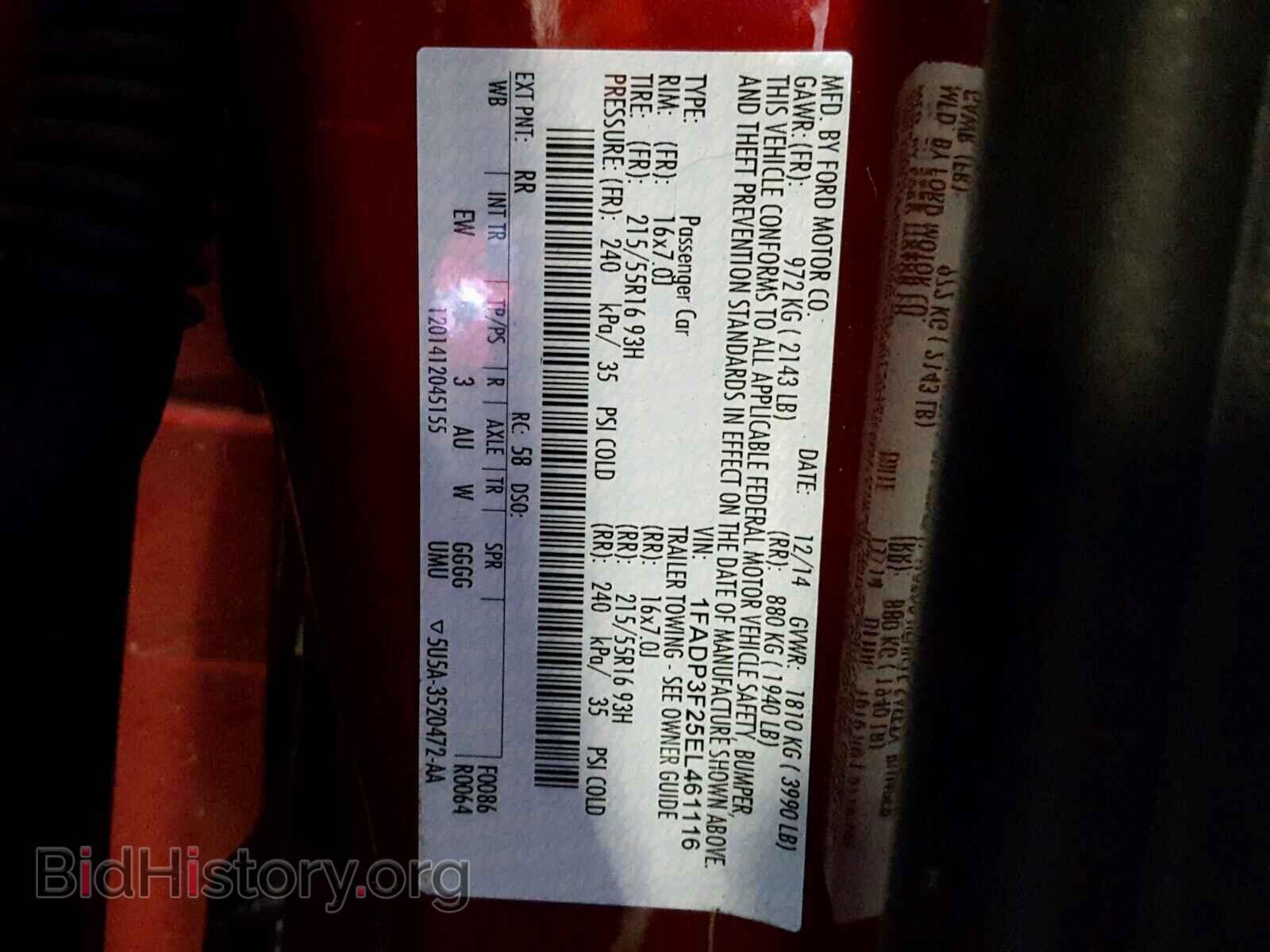 2014 FORD FOCUS - VIN: 1FADP3F25EL461116 - Photo 10
