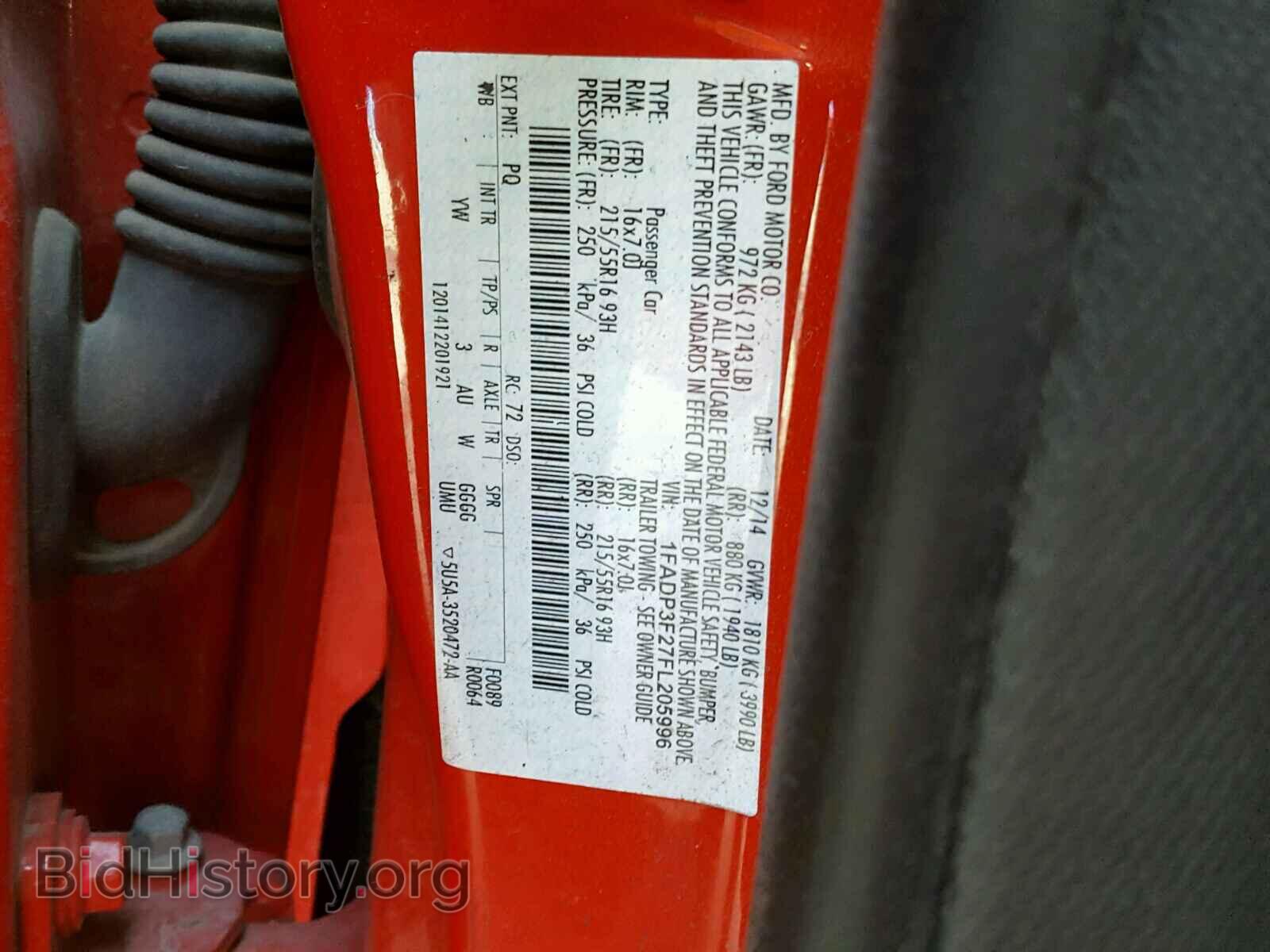 2015 FORD FOCUS - VIN: 1FADP3F27FL205996 - Фото 10