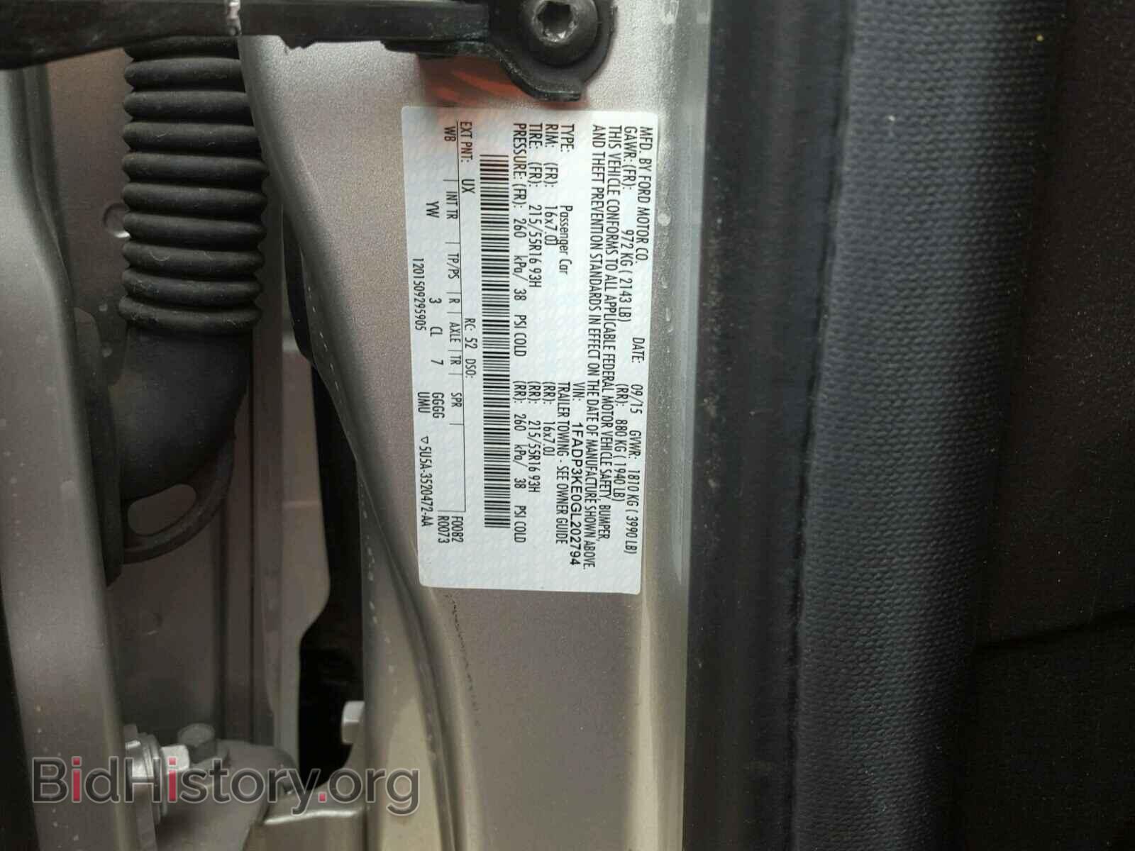 2016 FORD FOCUS - VIN: 1FADP3KE0GL202794 - Фото 10