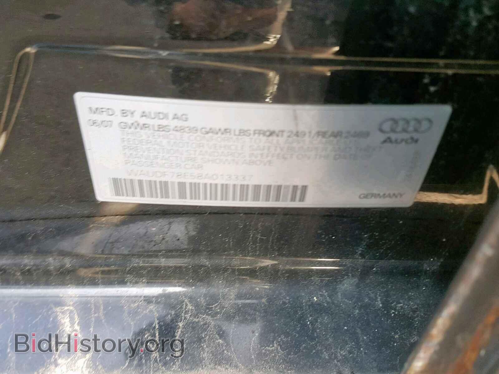 2008 AUDI A4 - VIN: WAUDF78E58A013337 - Photo 10