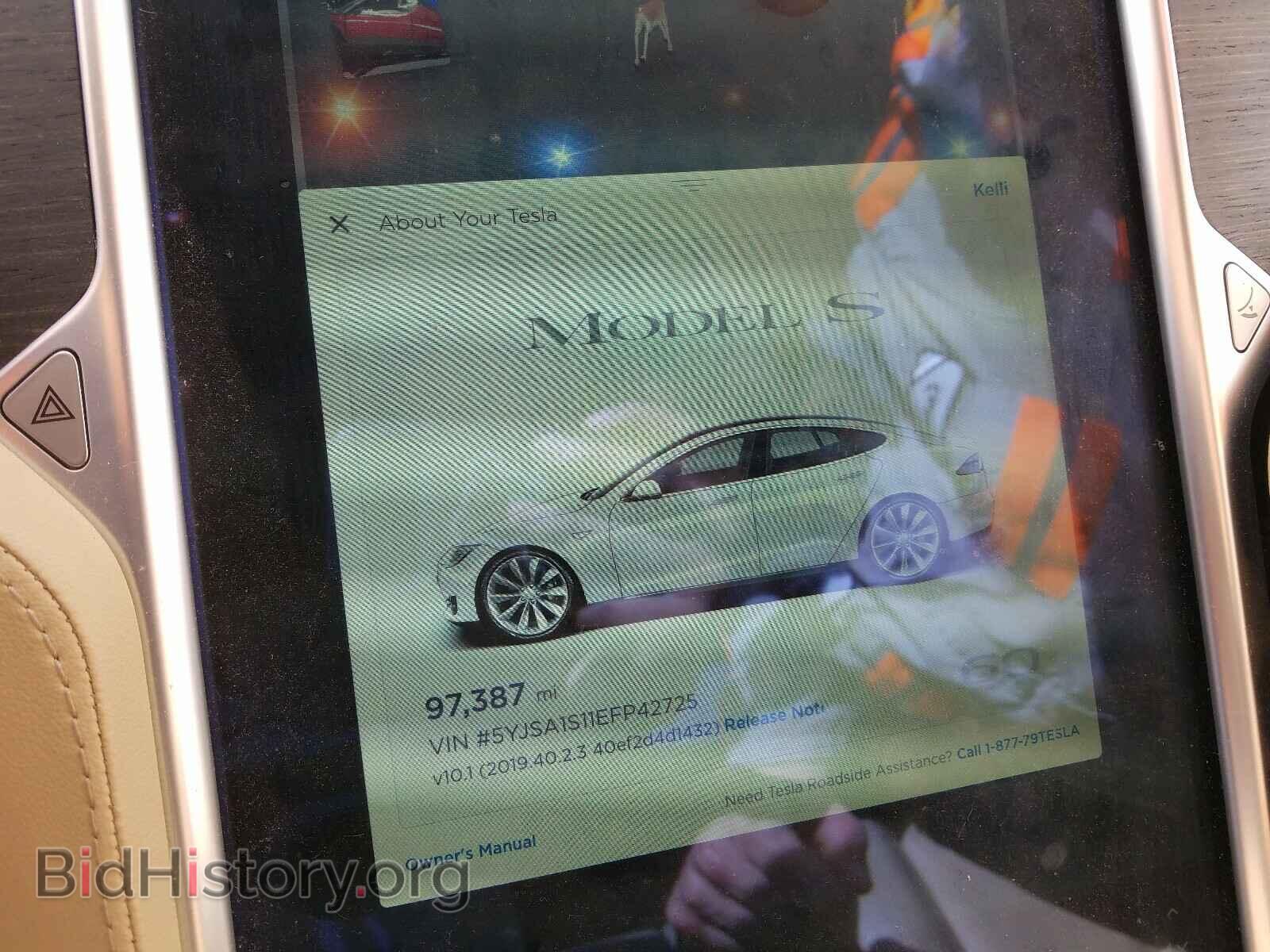 2014 TESLA MODEL S - VIN: 5YJSA1S11EFP42725 - Фото 8