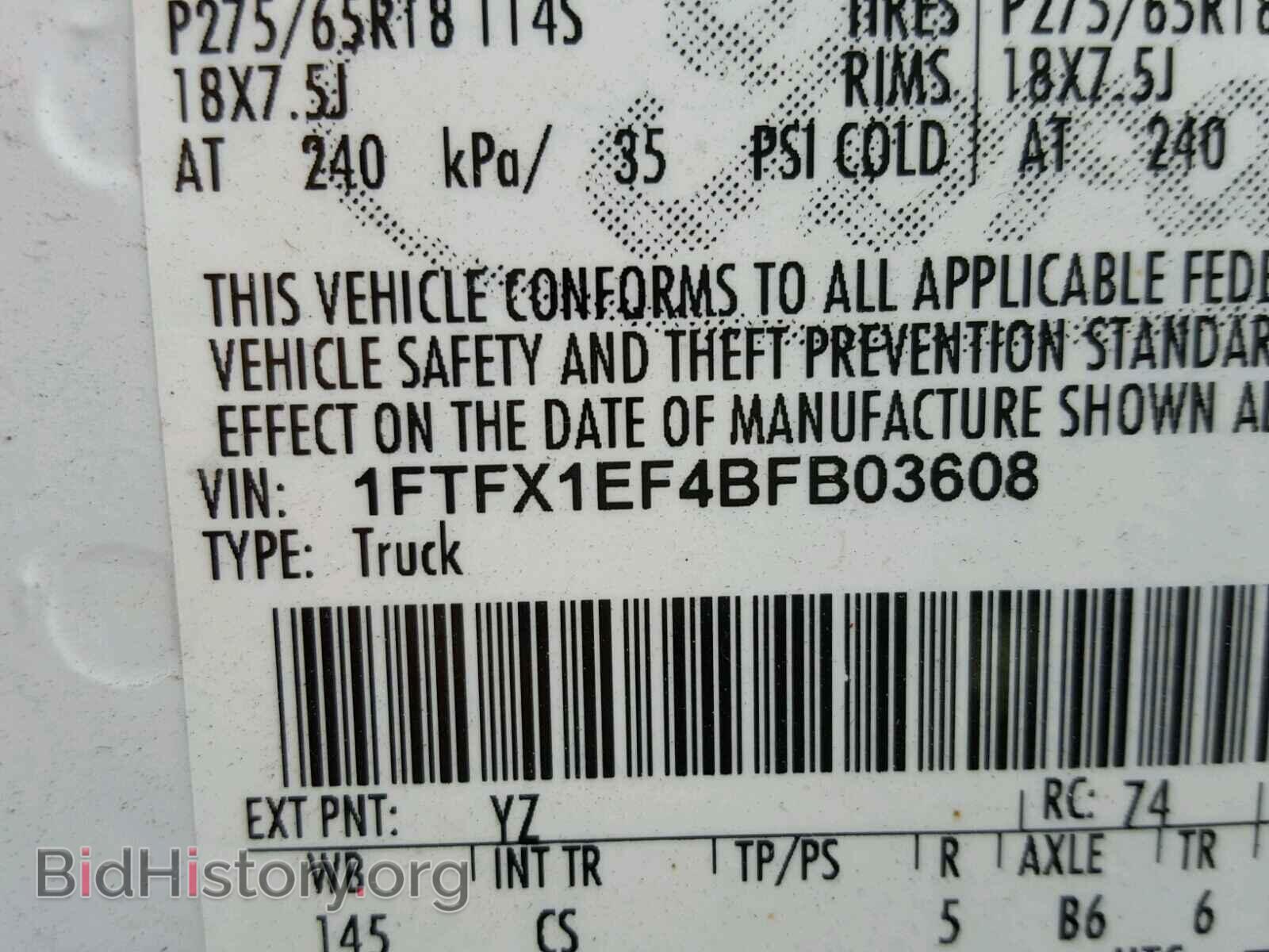 2011 FORD F150 - VIN: 1FTFX1EF4BFB03608 - Фото 10