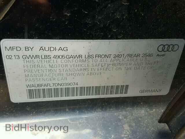 2013 AUDI A4 - VIN: WAUBFAFL7DN039074 - Фото 10