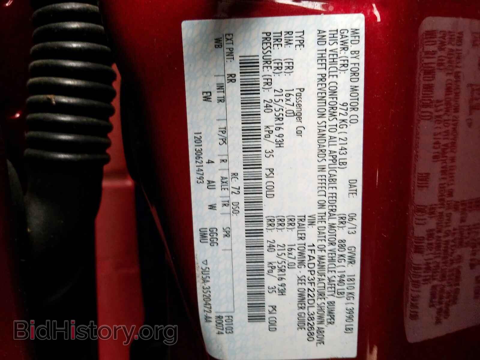 2013 FORD FOCUS - VIN: 1FADP3F22DL382680 - Фото 10