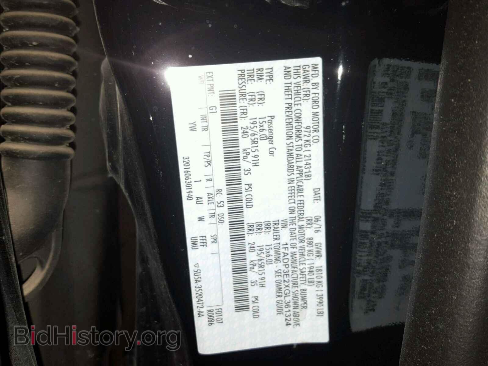 2016 FORD FOCUS - VIN: 1FADP3E2XGL361324 - Фото 10