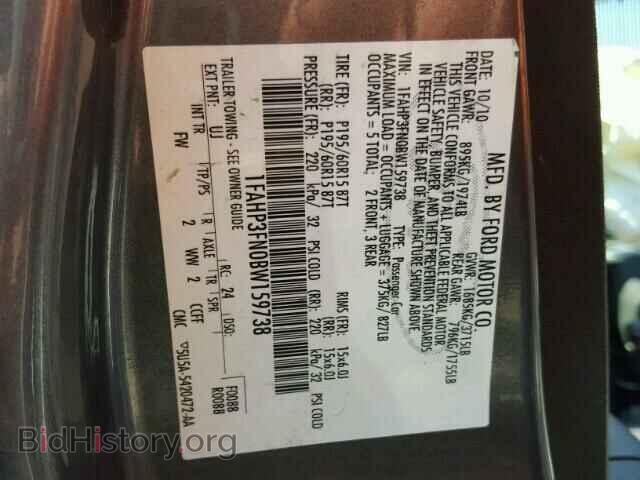 2011 FORD FOCUS - VIN: 1FAHP3FN0BW159738 - Фото 10