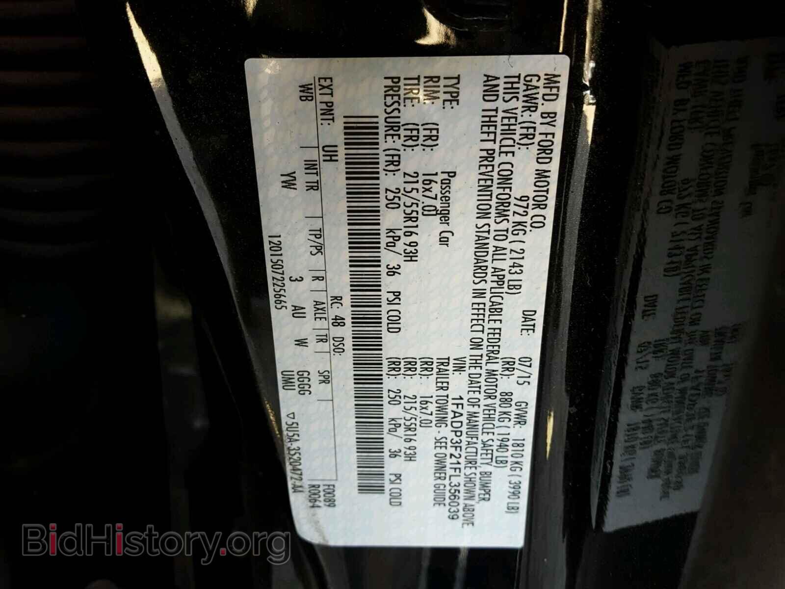 2015 FORD FOCUS - VIN: 1FADP3F21FL356039 - Фото 10