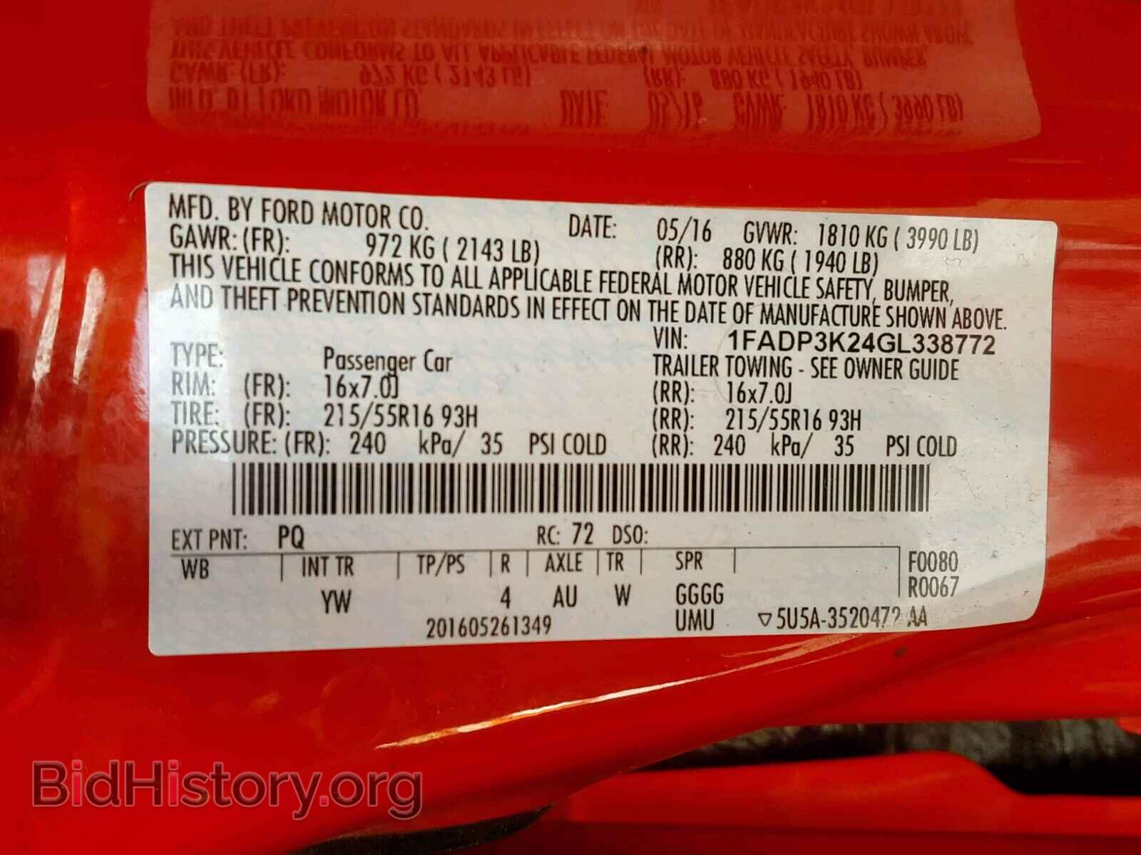 2016 FORD FOCUS SE - VIN: 1FADP3K24GL338772 - Фото 10