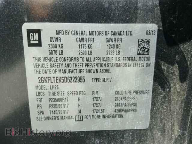 2013 GMC TERRAIN - VIN: 2GKFLTEK5D6322955 - Photo 10