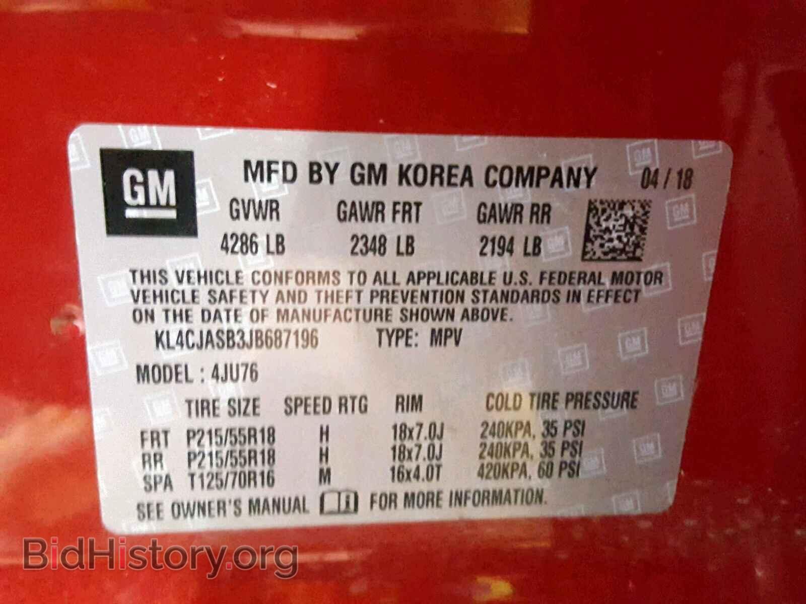 2018 BUICK ENCORE PRE - VIN: KL4CJASB3JB687196 - Photo 10