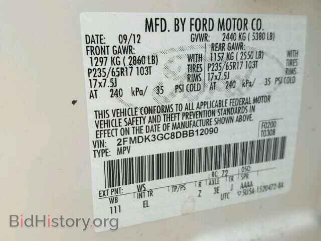 2013 FORD EDGE - VIN: 2FMDK3GC8DBB12090 - Photo 10
