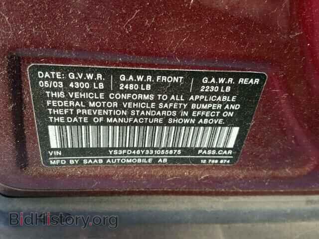 2003 SAAB 9 3 - VIN: YS3FD46Y331055875 - Фото 10