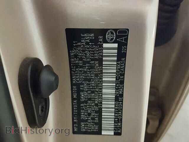 2011 TOYOTA COROLLA - VIN: 2T1BU4EEXBC635115 - Фото 10