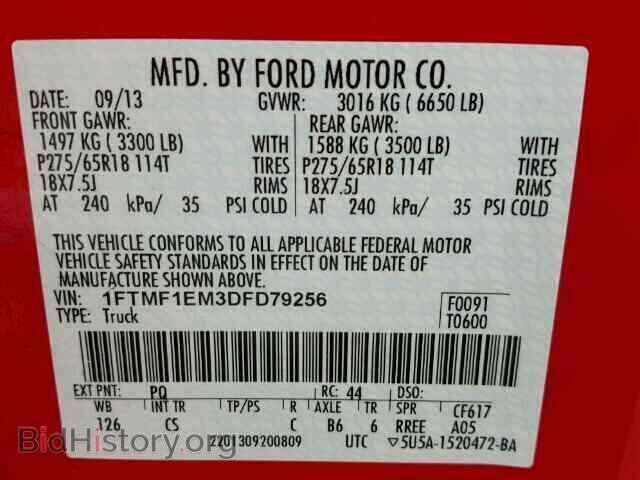 2013 FORD F150 - VIN: 1FTMF1EM3DFD79256 - Фото 10