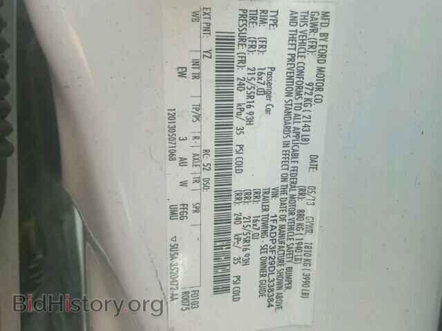 2013 FORD FOCUS - VIN: 1FADP3F29DL338384 - Фото 10