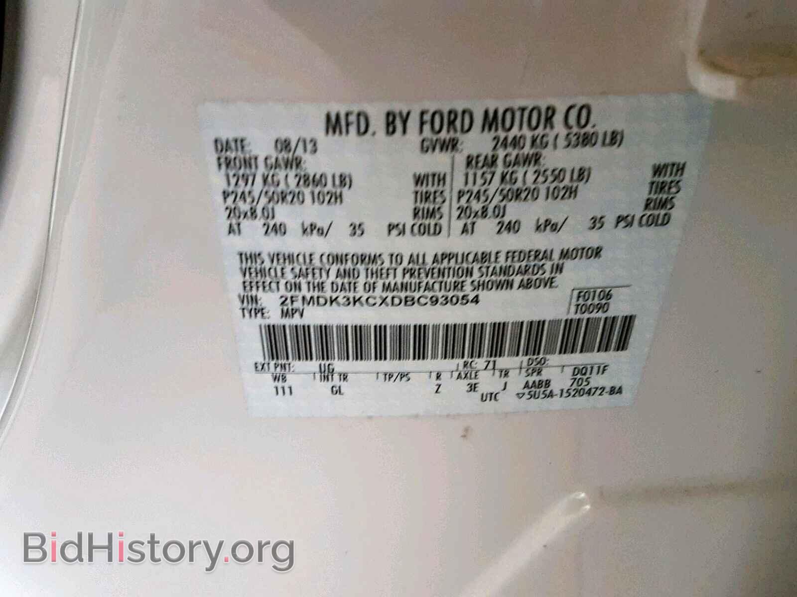 2013 FORD EDGE - VIN: 2FMDK3KCXDBC93054 - Photo 10