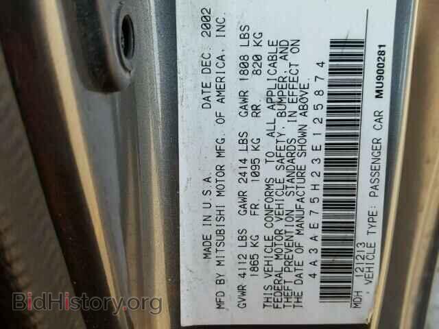 2003 MITSUBISHI ECLIPSE - VIN: 4A3AE75H23E125874 - Photo 10