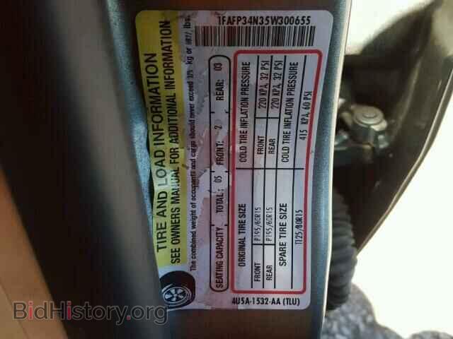 2005 FORD FOCUS - VIN: 1FAFP34N35W300655 - Фото 10